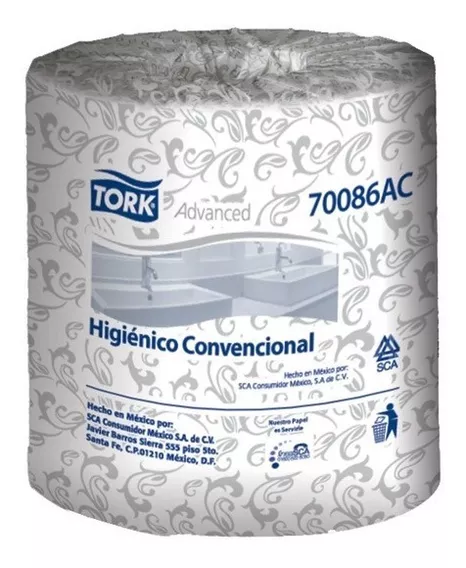 Higienico Tork 500 Hojas Dobles 10.1 X 9.5 Cm 48 Rollos