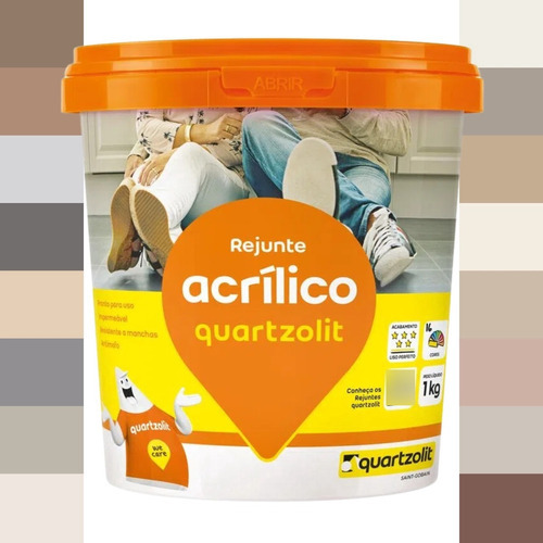 Rejunte Acrílico Weber Quartzolit 1kg - Cores Cor Ypê