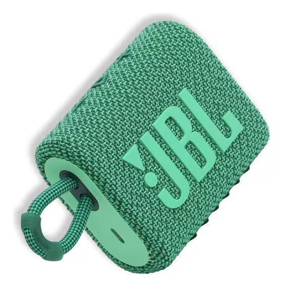 Alto-falante Bluetooth portátil impermeável Jbl Go 3 Eco, cor verde 