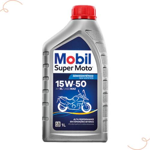 Óleo Mobil 15w50 Mx Litro Super Moto Power Semi Sintético