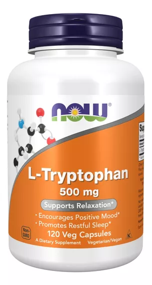 Now Foods L-triptofano 500mg 120 Capsulas Vegetales