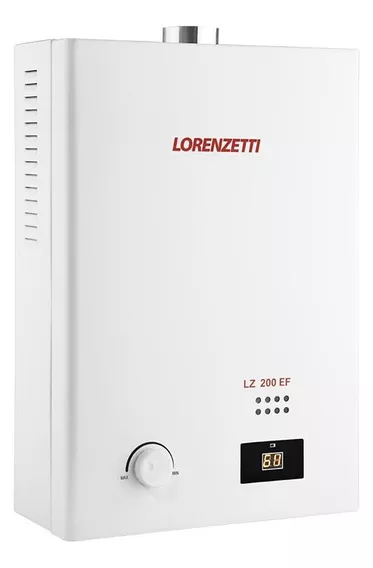 Aquecedor De Água Gás Natural Lorenzetti Lz200ef, 20 Litros