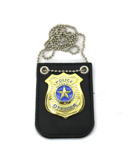 Distintivo Policial Acessório Para Fantasia Metal Police Fbi