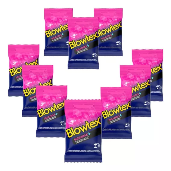 Camisinha Preservativo Blowtex Orgazmax Látex Retardante 10u