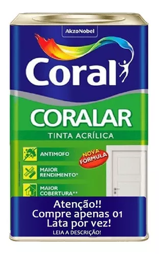 Coral Acrílica tinta coralar anti mofo econômica fosca cores 18ml cor verde vale