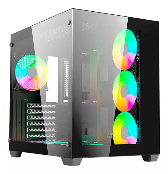 Gabinete Gamer C3tech Aquarius Mt-g910, Frontal E Lateral Em