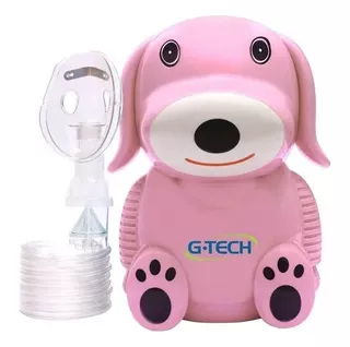 Inalador Nebulizador G-tech Infantil Nebdog Cachorro Rosa