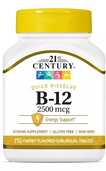 21st Century B 12, 2500 Mcg, 110 Tabletas Sublinguales