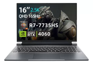 Rtx4060 Laptop Gamer Ryzen 7 7735h Machenike L16pro 16'' 165Hz QHD DDR5 16g RAM 1t SSD