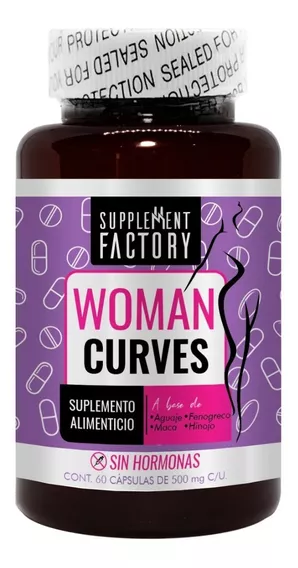 Supplement Factory Woman Curves Mejora tu Busto y Glúteos 60 Cápsulas Sabor Natural