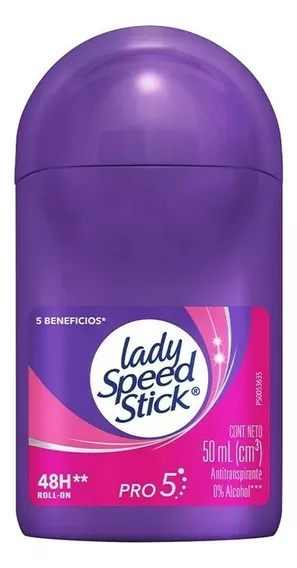 Desodorante Antitranspirante Lady Speed Stick Pro 5 Roll On Fragancia Aloe vera