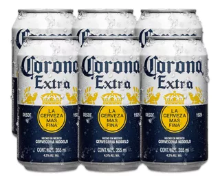 Cerveza Clara Corona Extra, 24 Latas De 330ml C/u