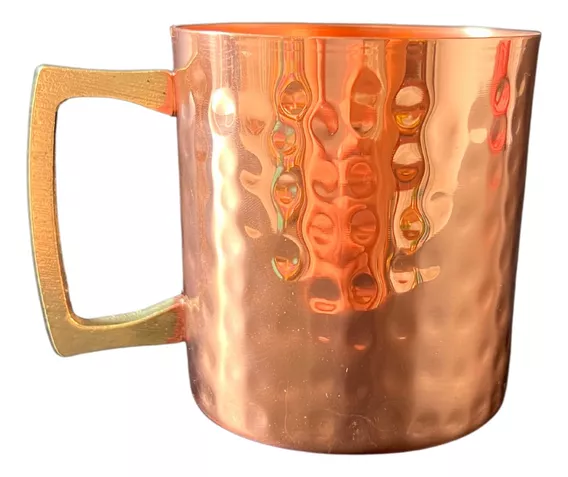 Caneca Moscow Mule Matelada 100% Cobre - Alça De Bronze