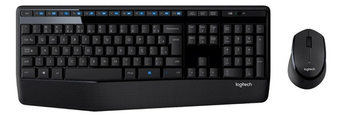 Combo Teclado E Mouse Sem Fio Mk345 Preto Logitech