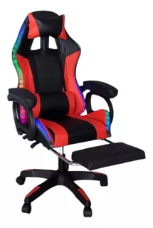 Silla Gamer Led Rgb Ergonomica Descansa Pies Reclinable