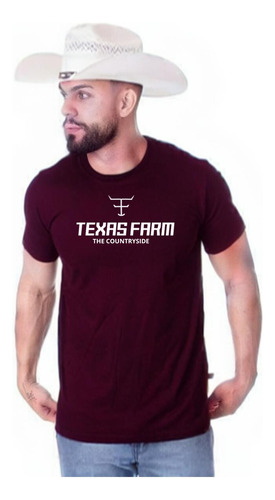 Camiseta Camisa Tx Farm Moda Country Masculina Algodão 30.1