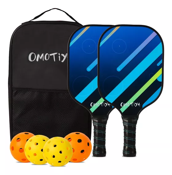 Juego De Paletas De Pickleball Con Bolas Y Bolsa Portátil