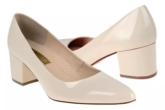 Tacones Dama Stylo 17852 Charol Beige