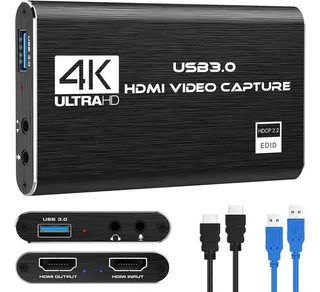 Tarjeta De Captura De Video 4k Hd 1080p 60hz Audio Usb 3.0