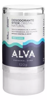 Desodorante Alva Stick Cristal Natural sem aluminio sem perfume 120g