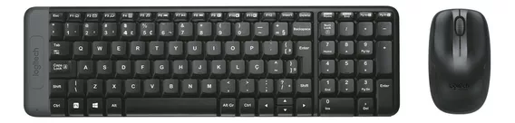 Kit Teclado E Mouse Sem Fio Mk220 Preto Logitech