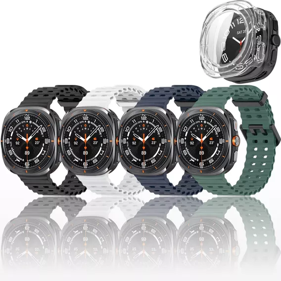 4 Pulseiras + Pc Capa Para Samsung Galaxy Watch Ultra 47mm