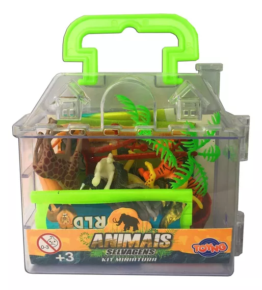 Kit Animais Da Selva Na Casinha Display 12 Peças Toyng 45110