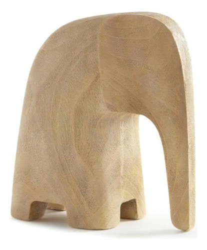 Escultura Elefante Em Poliresina - Mart 12786 Cor Marrom-claro