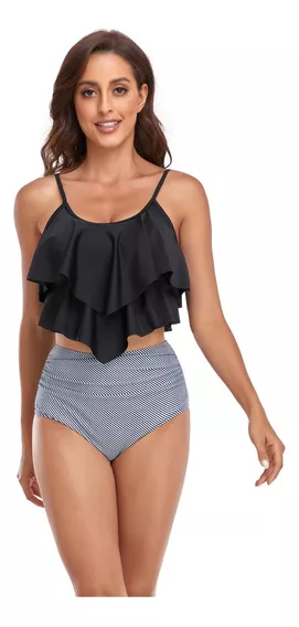 Traje De Baño Con Blusón, Falda Y Short Para Mujer C/curvas