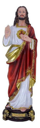 Imagem Sagrado Coração De Jesus 13,5 Cm - Resina Premium