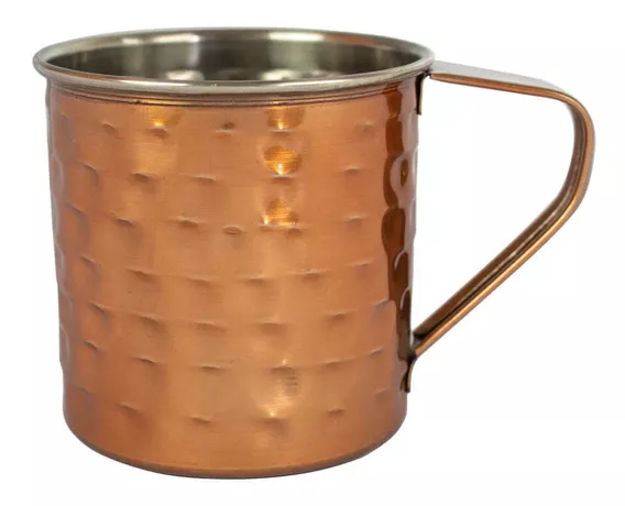 Caneca Bronze Moscow Mule Martelada Inox 300ml Bartender