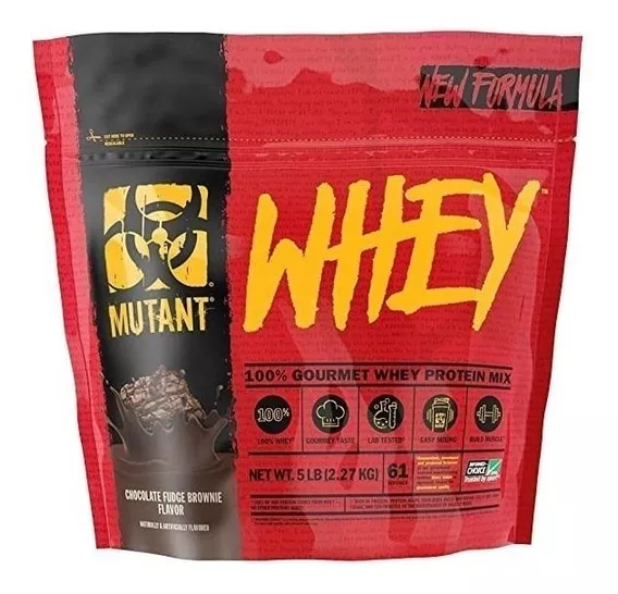 Suplemento Mutant Whey sabor chocolate fudge brownie de 2.27kg