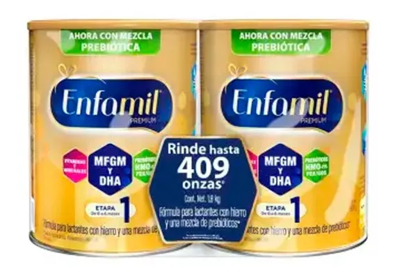 Fórmula Etapa 1 Enfamil Infantil 2 Latas 900 Gr C/u