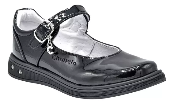 Zapato Chabelo 73101 Charol Negro Escolar 22 Al 26