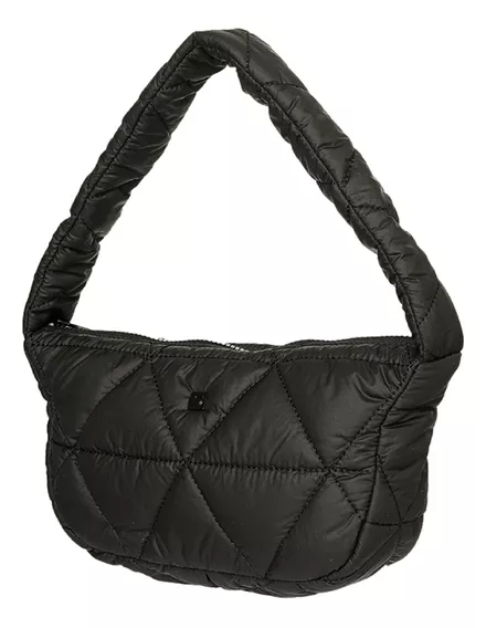 Miniso Bolso De Hombro Acolchado Textil Negro 29x16x8 Cm Diseño de la tela Negro Acolchonado