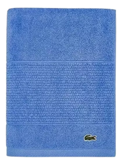 Lacoste Toalla De Baño 100% Algodón Supima 76 Cm X 137 Cm Color Azul Rivera Liso