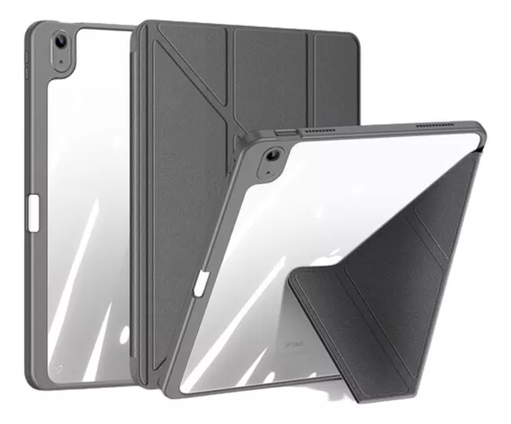 Capa Case Para iPad Air 5 Transparente Magnética Destaca Dux Cor Cinza-escuro