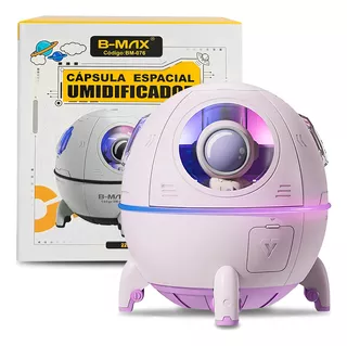  B-Max Umidificador De Ar Astronauta Ambiente Capsula Espacial Led Cor Branco