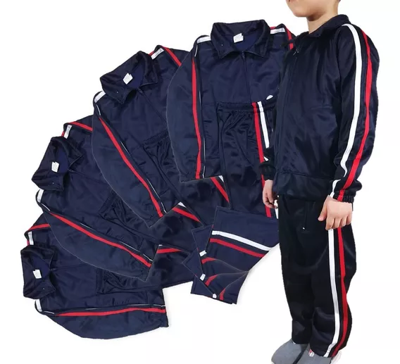 50 Juegos De Pants Escolar Sport Tock Tricolor Tallas 4 A 16