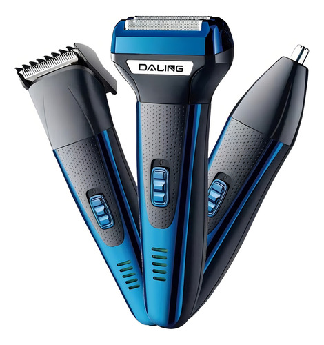 Máquina De Barbear Raspar Pelos Do Corpo 3 Em 1 Sem Fio Pro Cor Azul/Preto 110V/220V