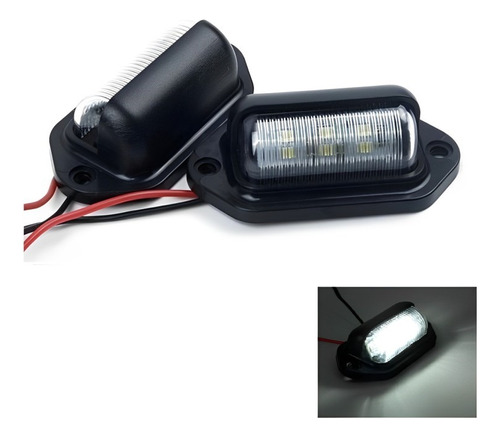 Lanterna Luz De Placa Carro 6 Leds Caminhão Carretinha