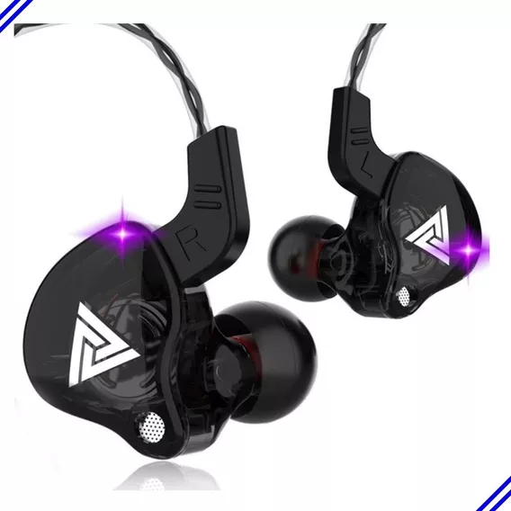 Fone De Ouvido In-ear Gamer Qkz Premium Ak6 Ak6 Preto