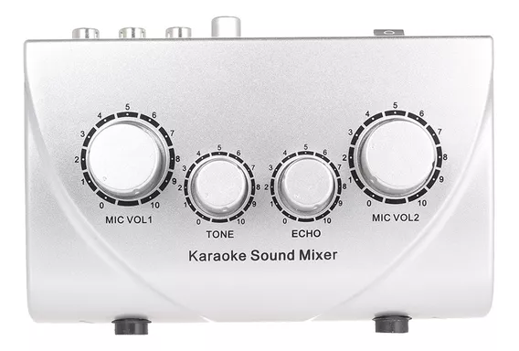 Mixer De Som Mixer Karaoke Sound Color Silver Dual N-1 Com