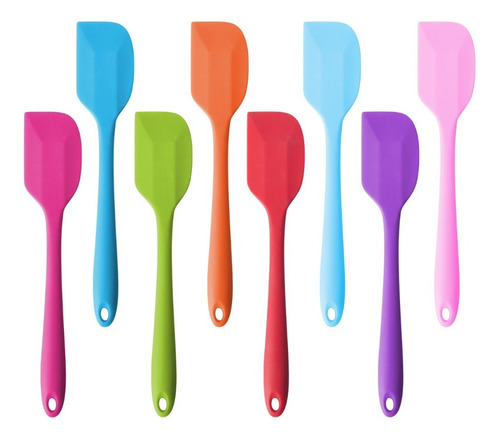 Espatula De Silicone Color Reforçada 28 Cm 3 Unidades Cor Colorida