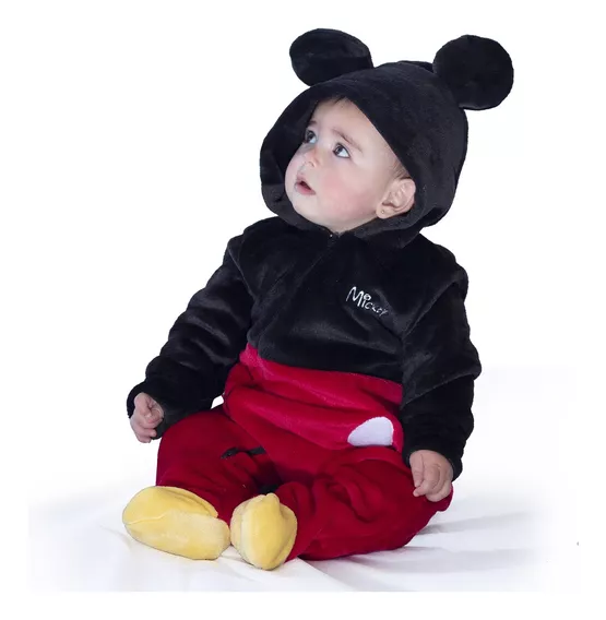 Mameluco Con Gorro Bordado Mickey Mouse