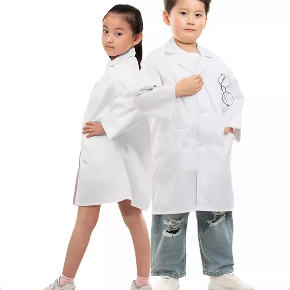 Bata Larga Uniforme Médico Batas Para Laboratorio Niños