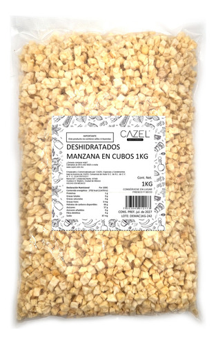 Manzana Deshidratada En Cubos 1kg