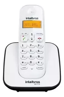 Telefone Sem Fio Ts3110 Branco e Preto Intelbras 110v/220v