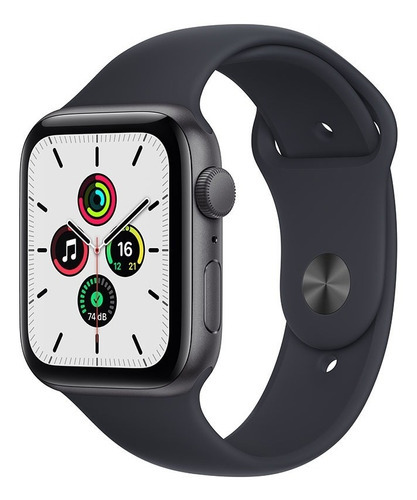 Apple Watch Se (gps 44mm) Cinza-espacial Pulseira Meia-noite