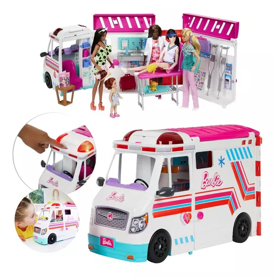 Ambulância E Clínica Móvel Da Barbie Com Som E Luz - Mattel